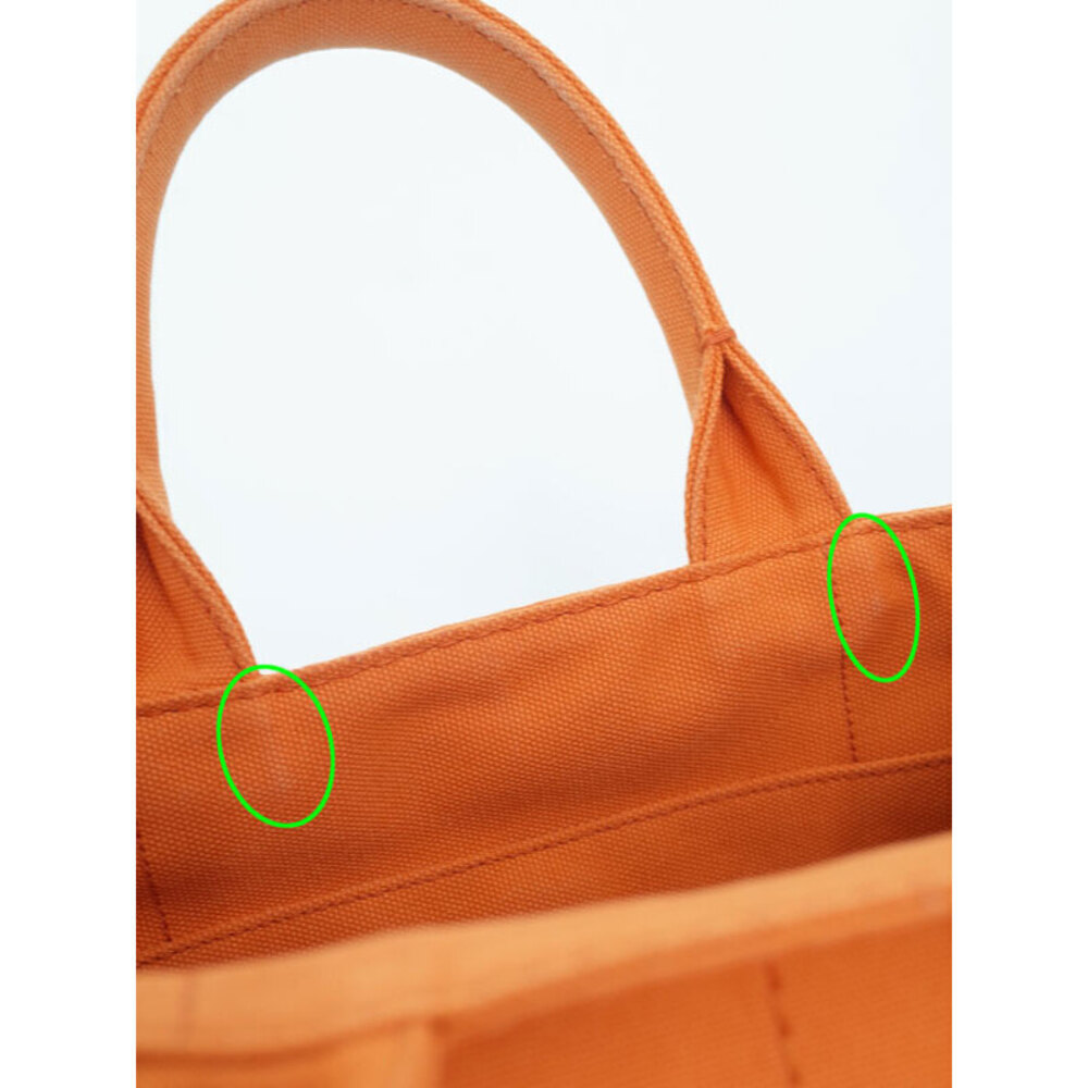Prada Canapa 2way Tote Bag Canvas Orange - Picture 9 of 9
